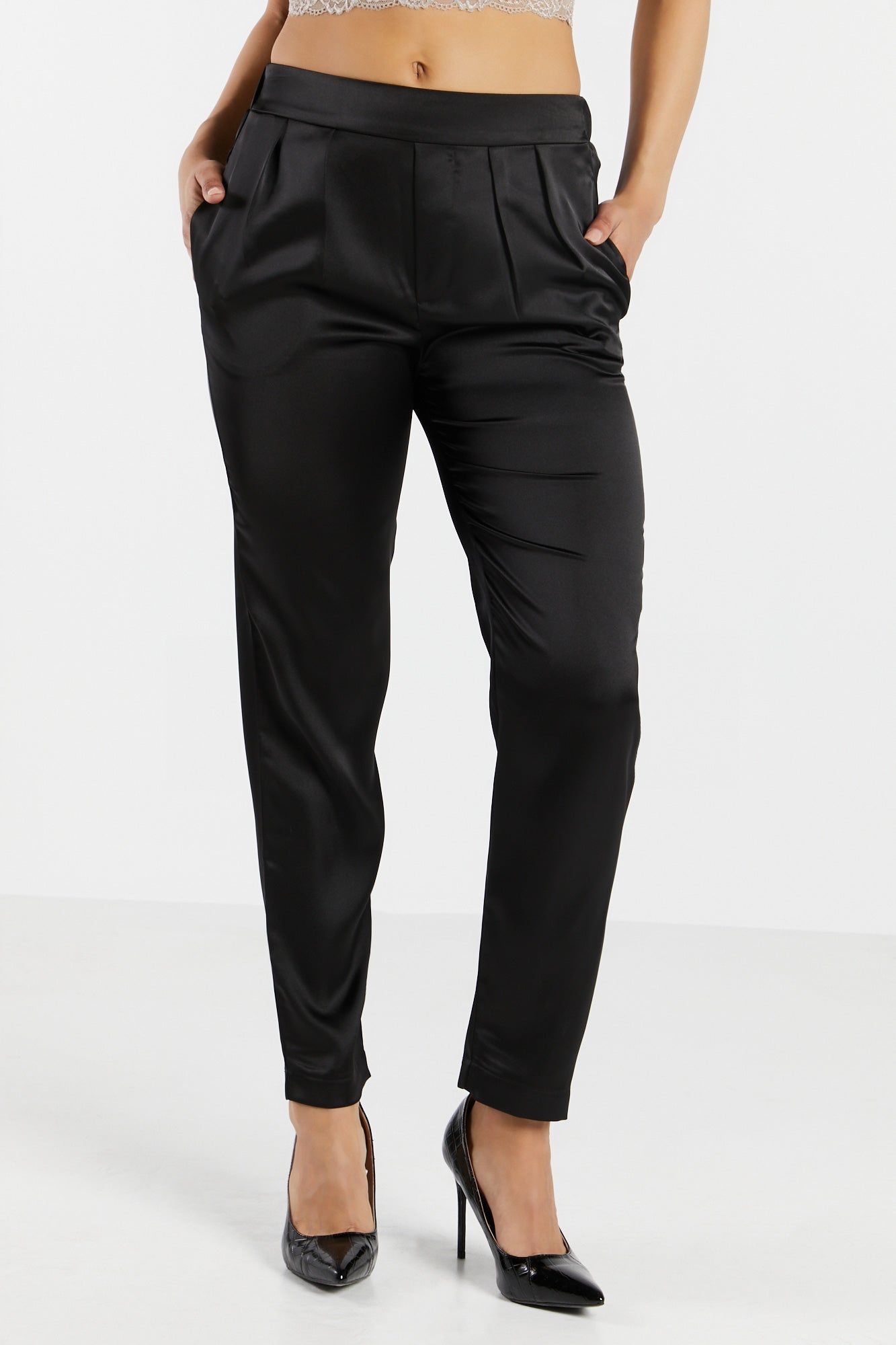 Pantalon mince mi-taille en satin sold by Urban Planet product image thumbnail 6