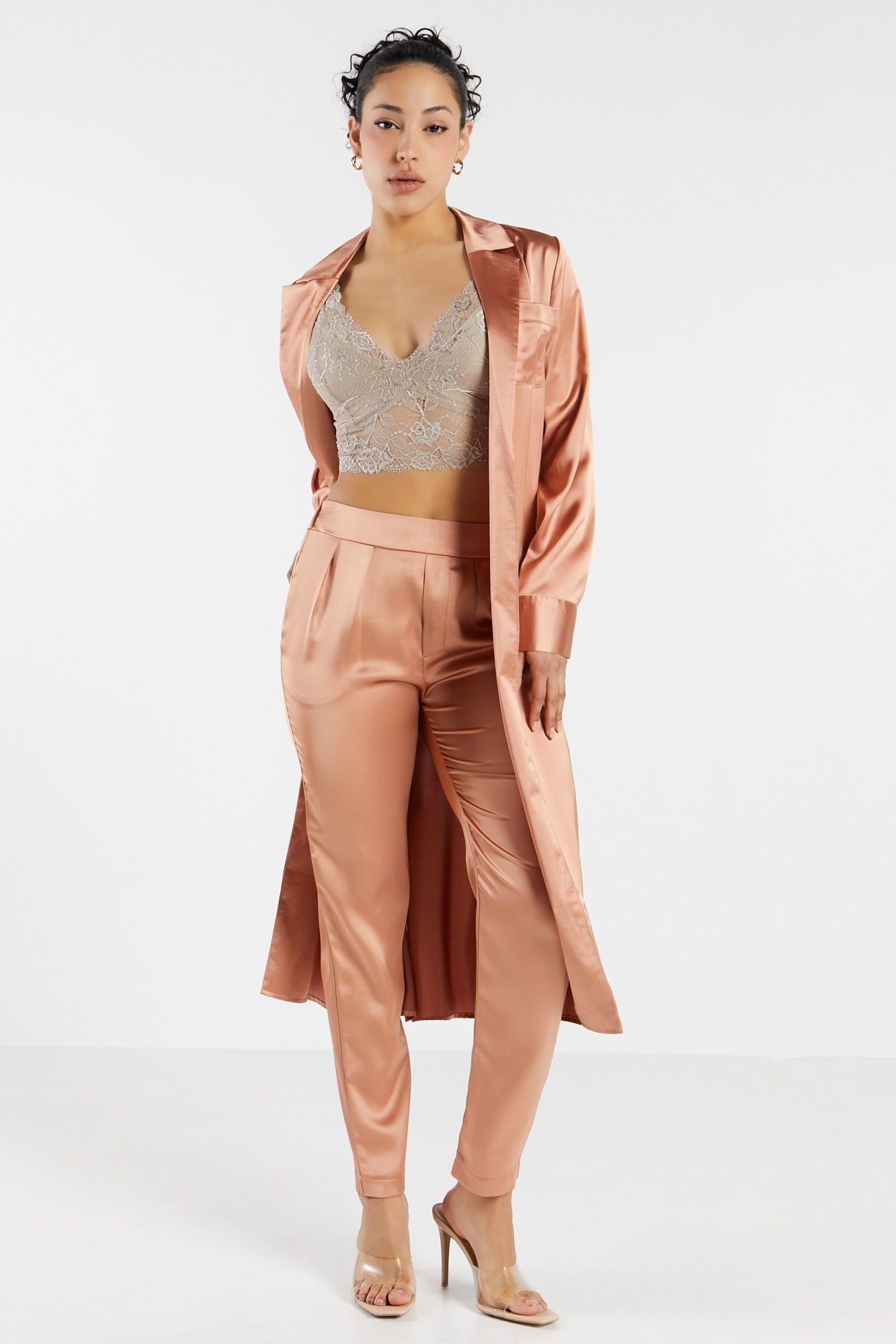 Pantalon mince mi-taille en satin sold by Urban Planet product image thumbnail 9