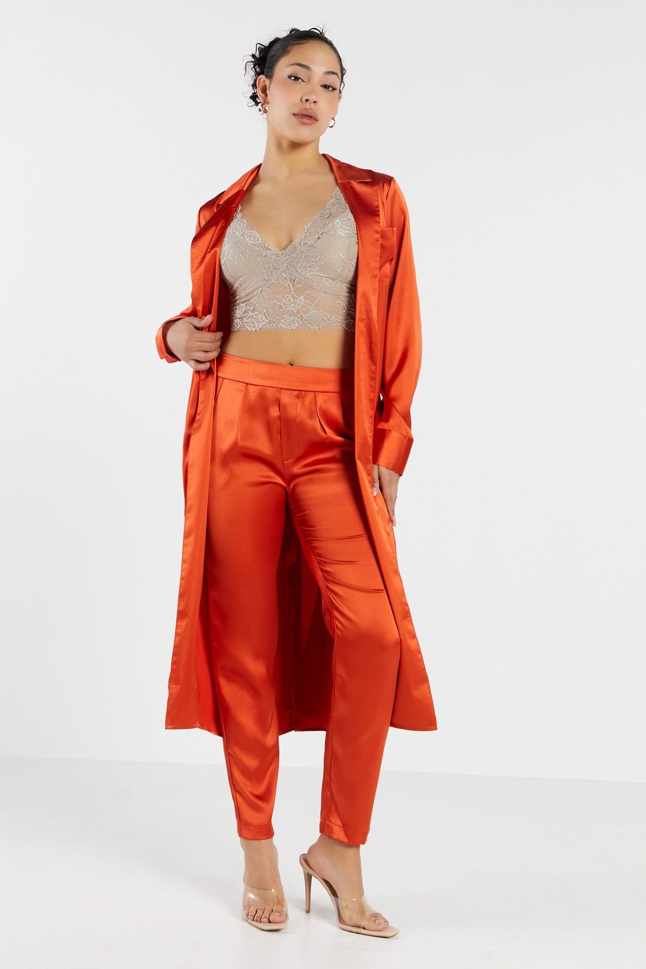 Pantalon mince mi-taille en satin sold by Urban Planet product image thumbnail 13