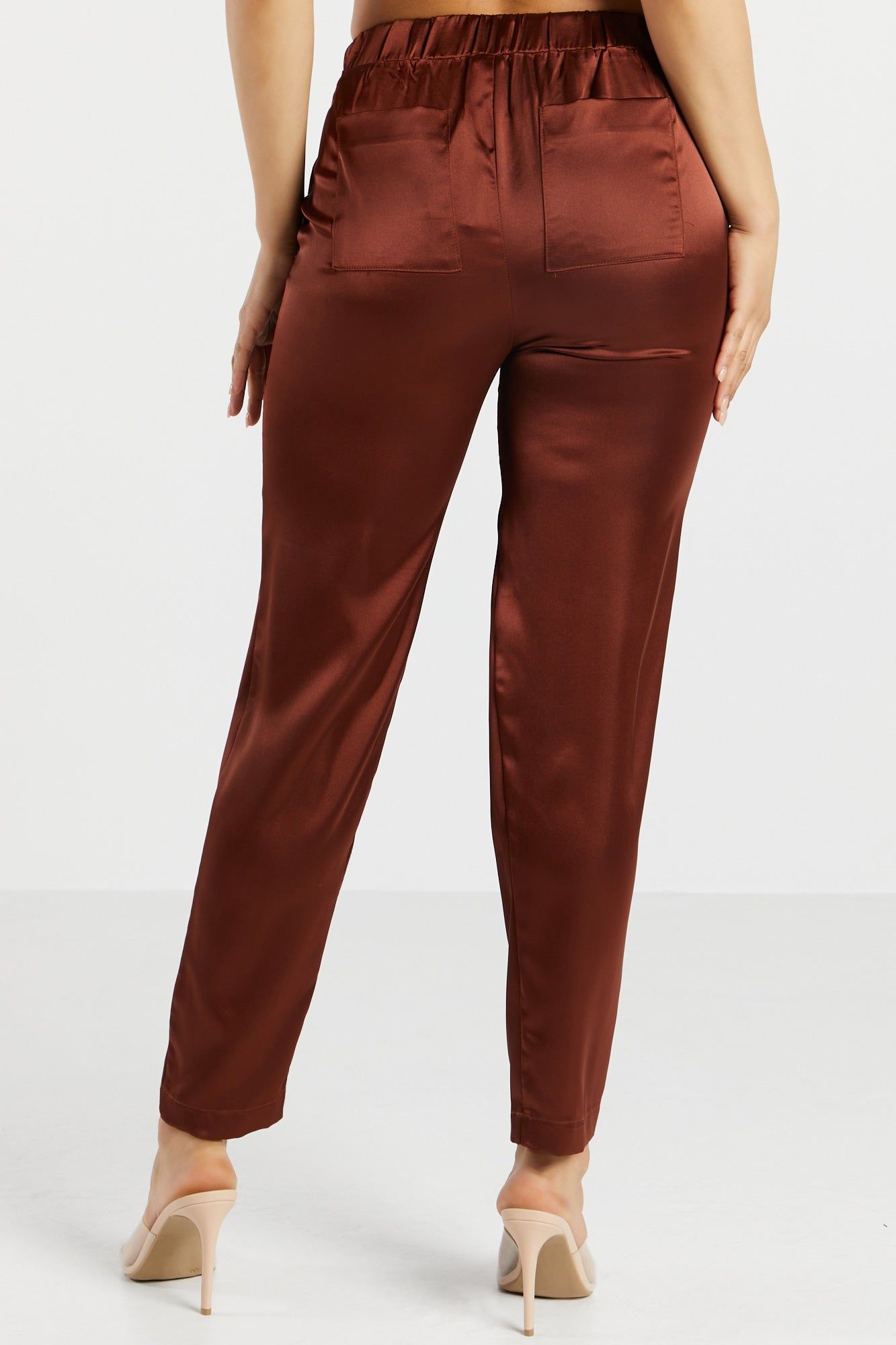 Pantalon mince mi-taille en satin sold by Urban Planet product image thumbnail 4