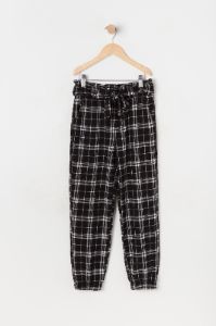 Pantalon de jogging à taille roulée avec carreaux et ceinture sold by Urban Planet