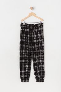 Pantalon de jogging à taille roulée avec carreaux et ceinture sold by Urban Planet