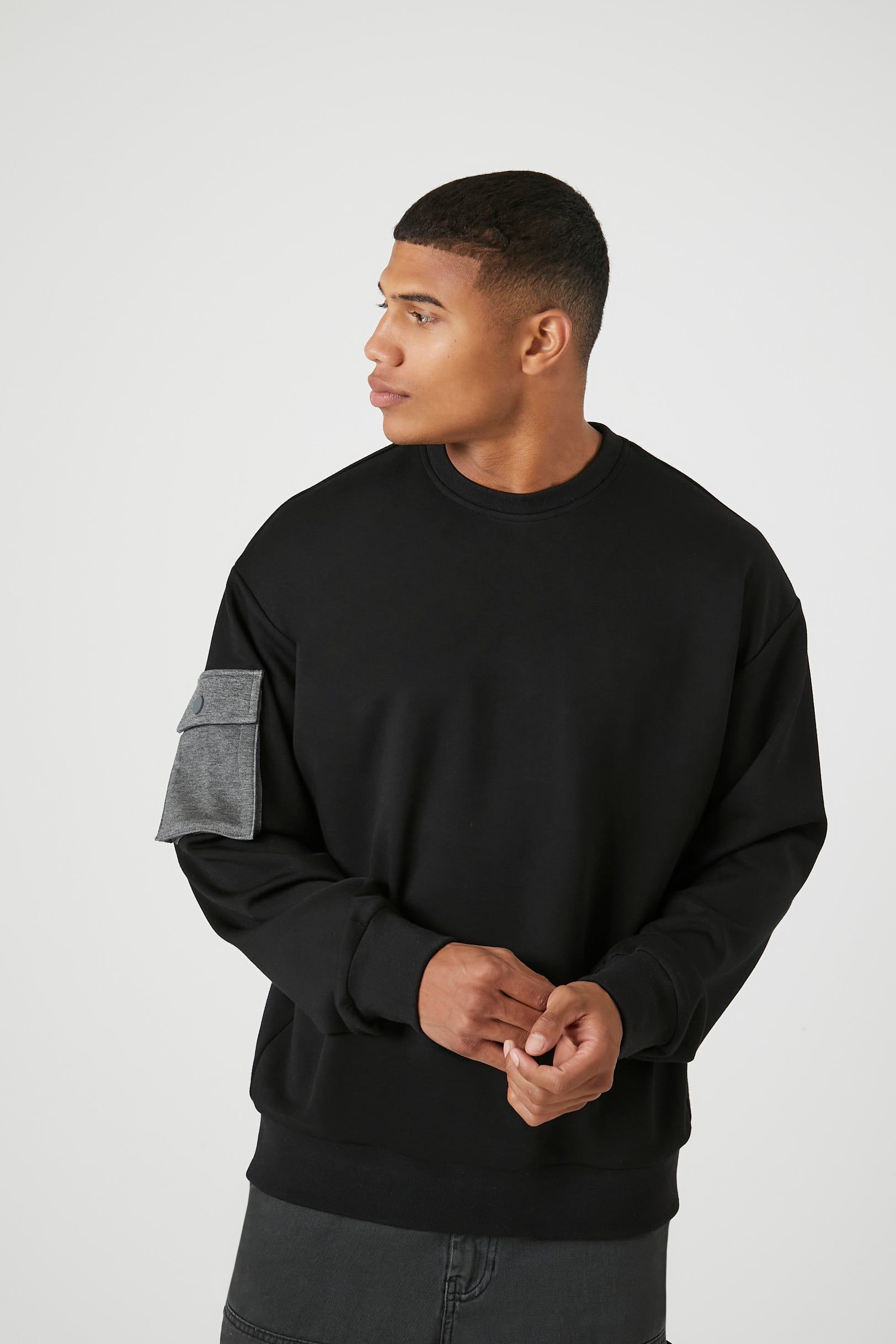 Pocket Crewneck Sweatshirt sold by Urban Planet
