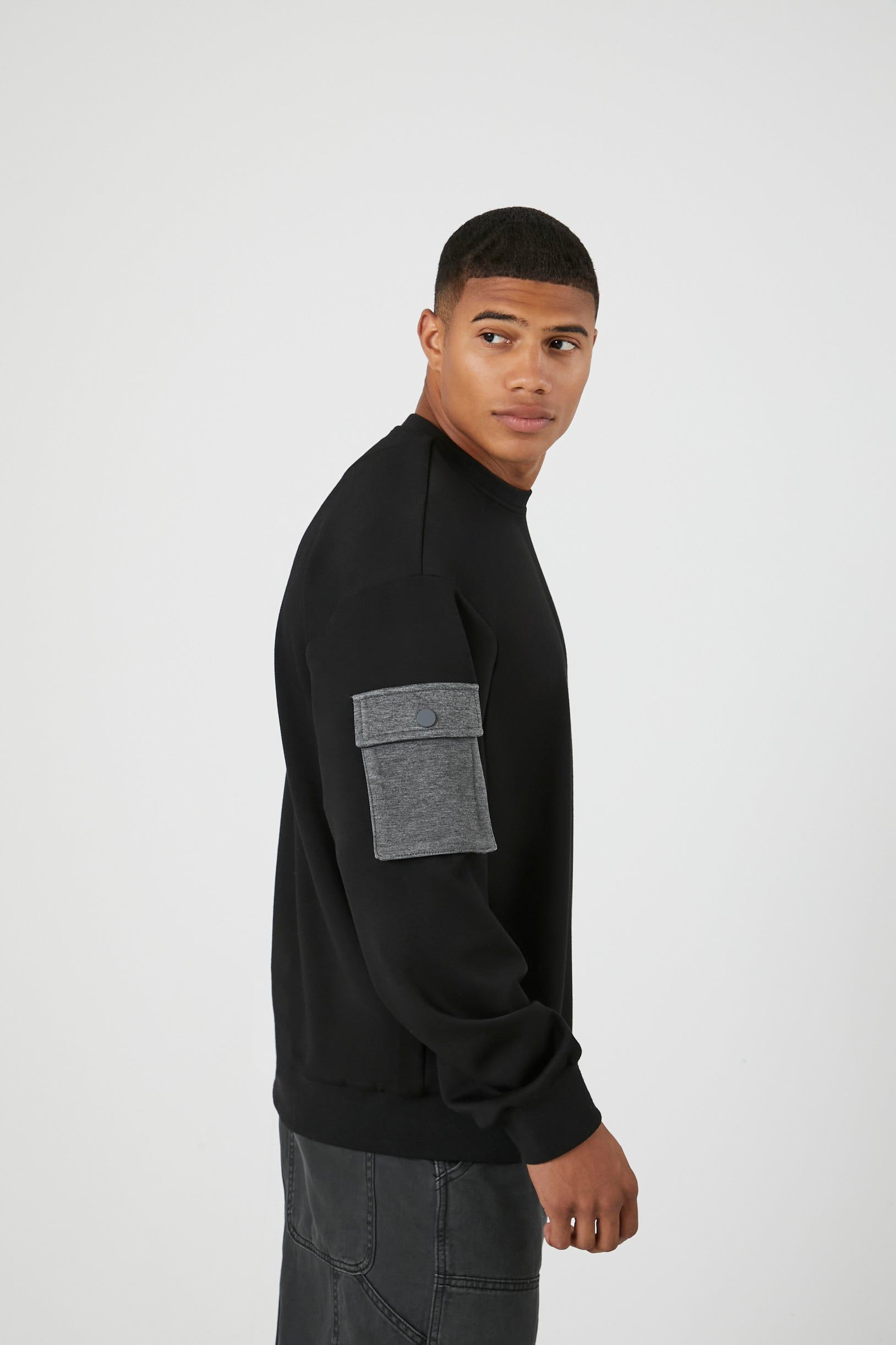 Pocket Crewneck Sweatshirt sold by Urban Planet product image thumbnail 2