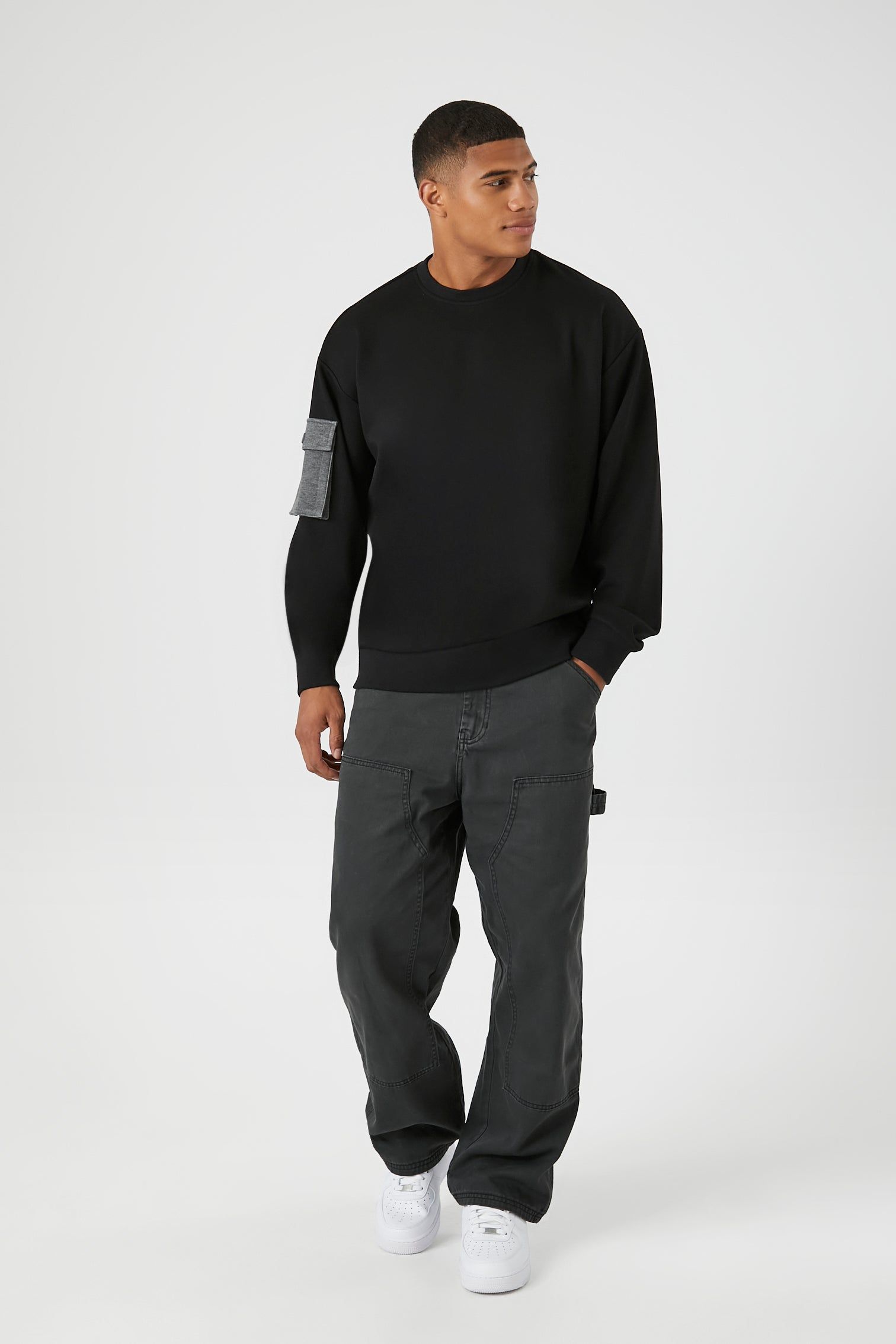 Pocket Crewneck Sweatshirt sold by Urban Planet product image thumbnail 4