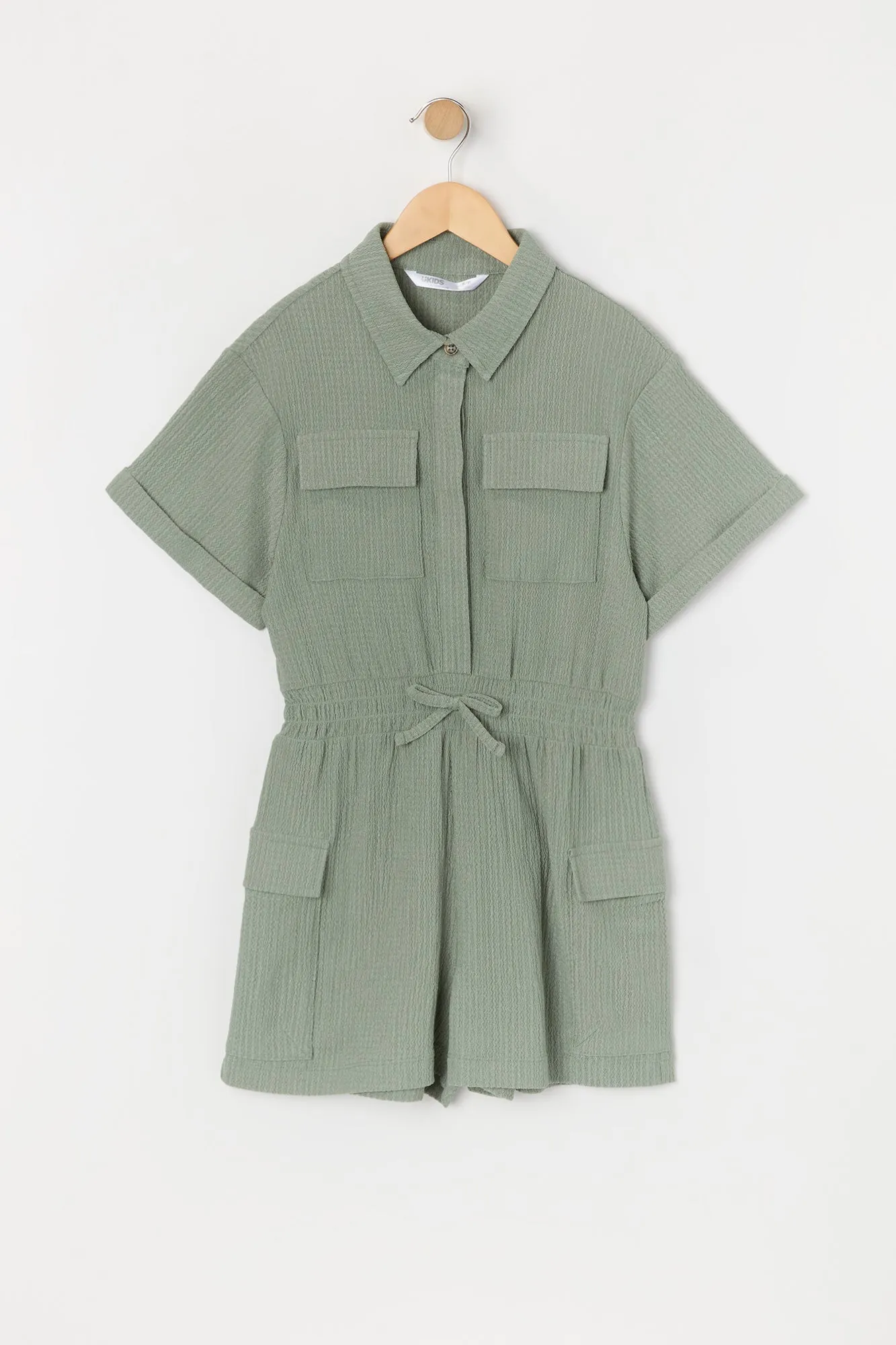 Girls Textured Short Sleeve Romper sold by Urban Planet