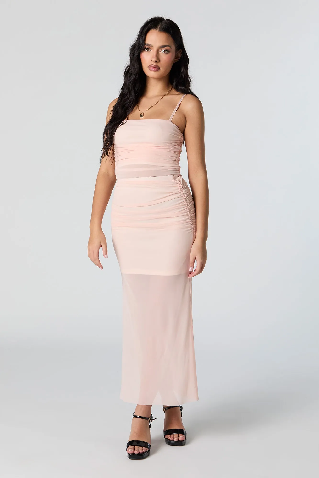 Camisole ruchée en filet sold by Urban Planet product image thumbnail 3