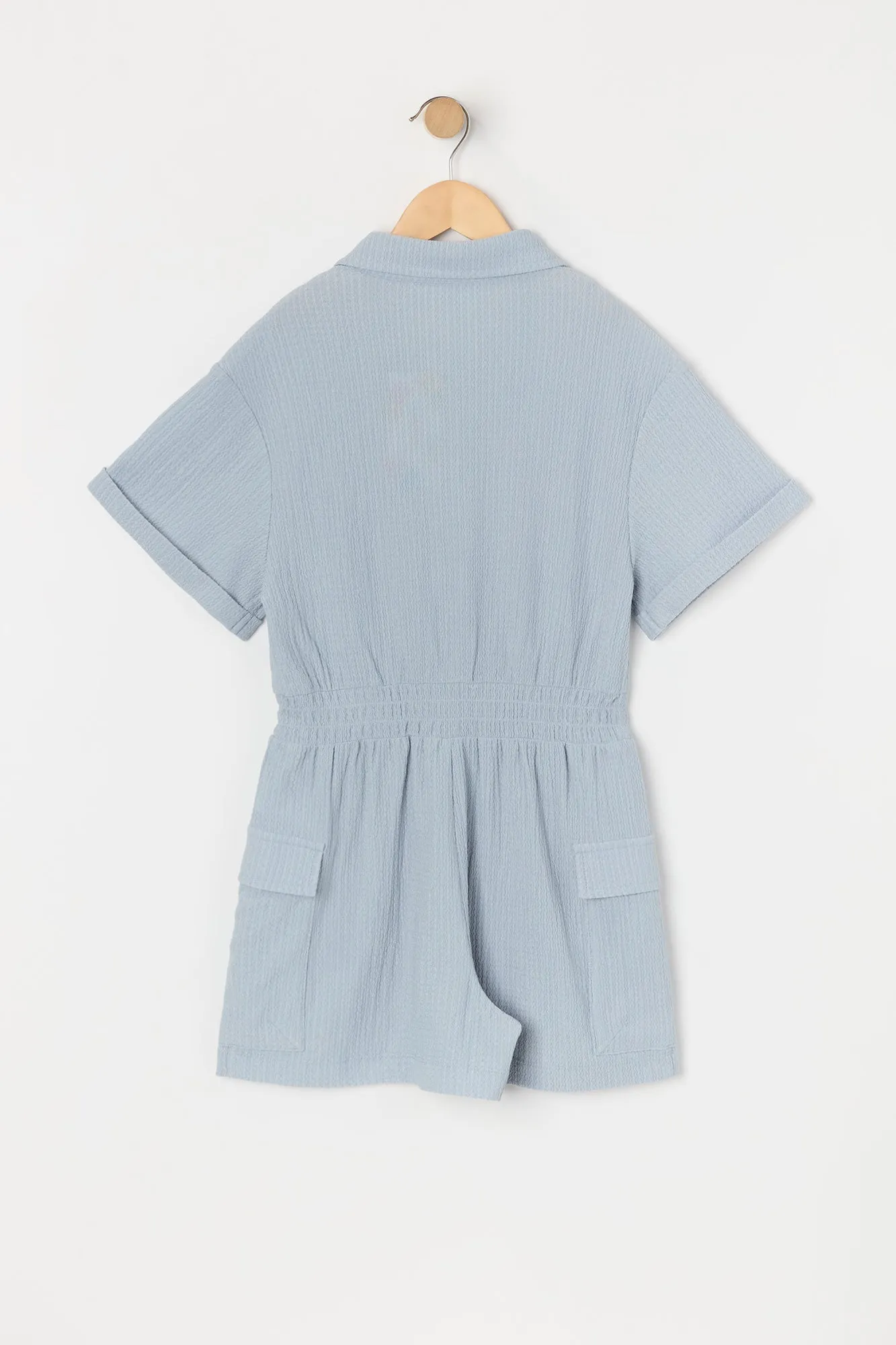 Girls Textured Short Sleeve Romper sold by Urban Planet product image thumbnail 4