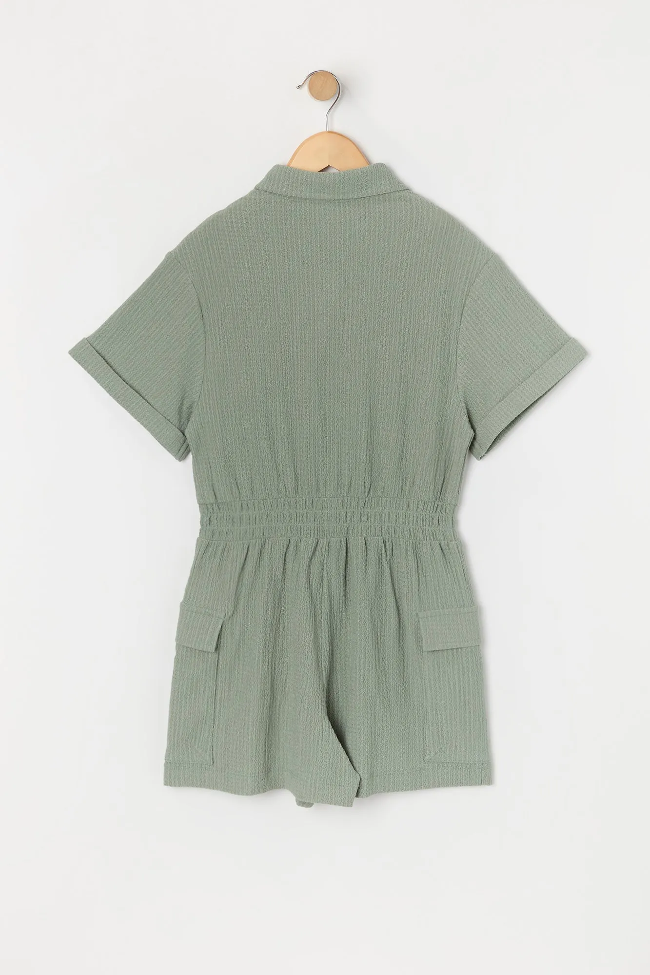 Girls Textured Short Sleeve Romper sold by Urban Planet product image thumbnail 2