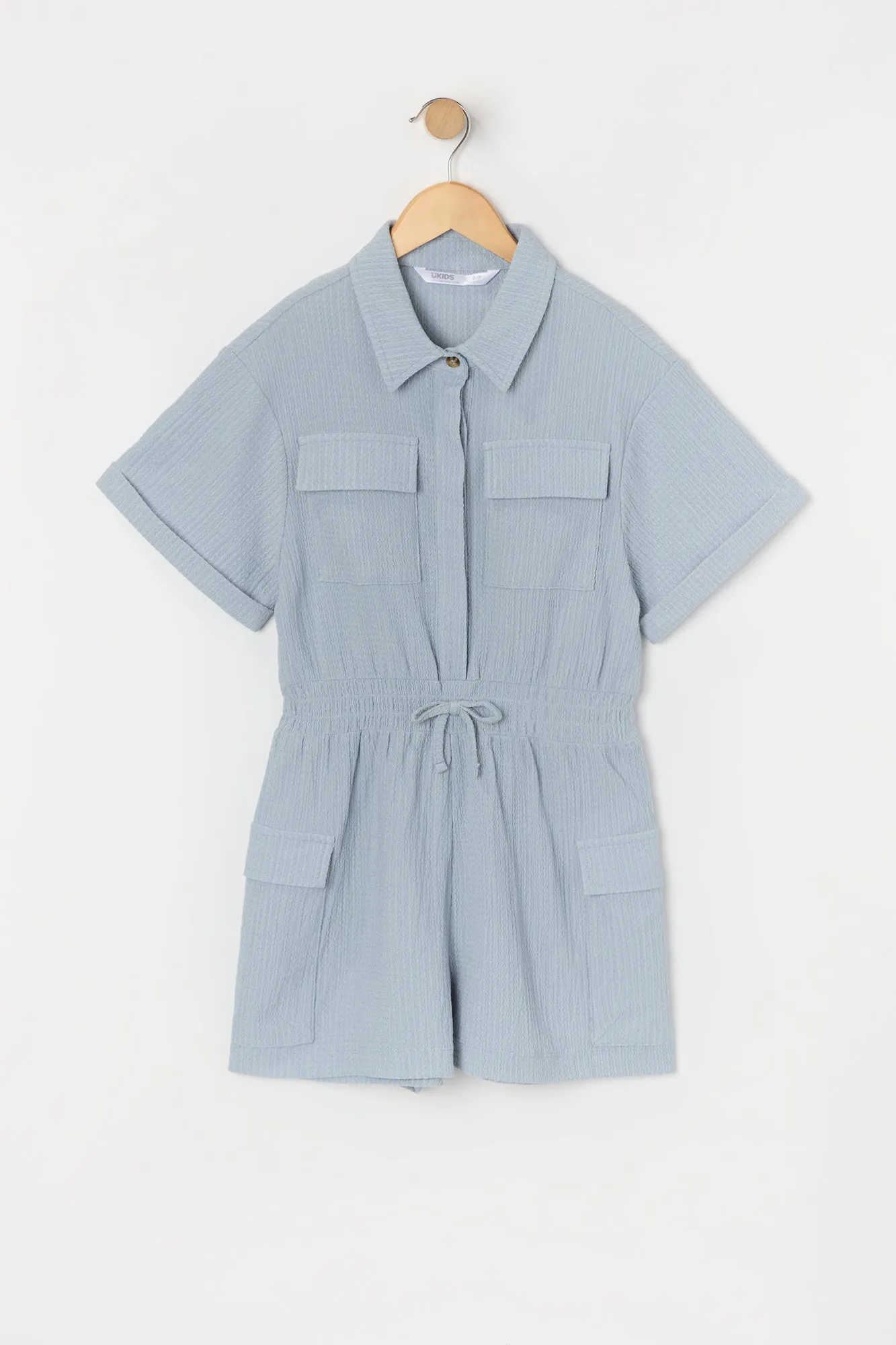 Girls Textured Short Sleeve Romper sold by Urban Planet product image thumbnail 3