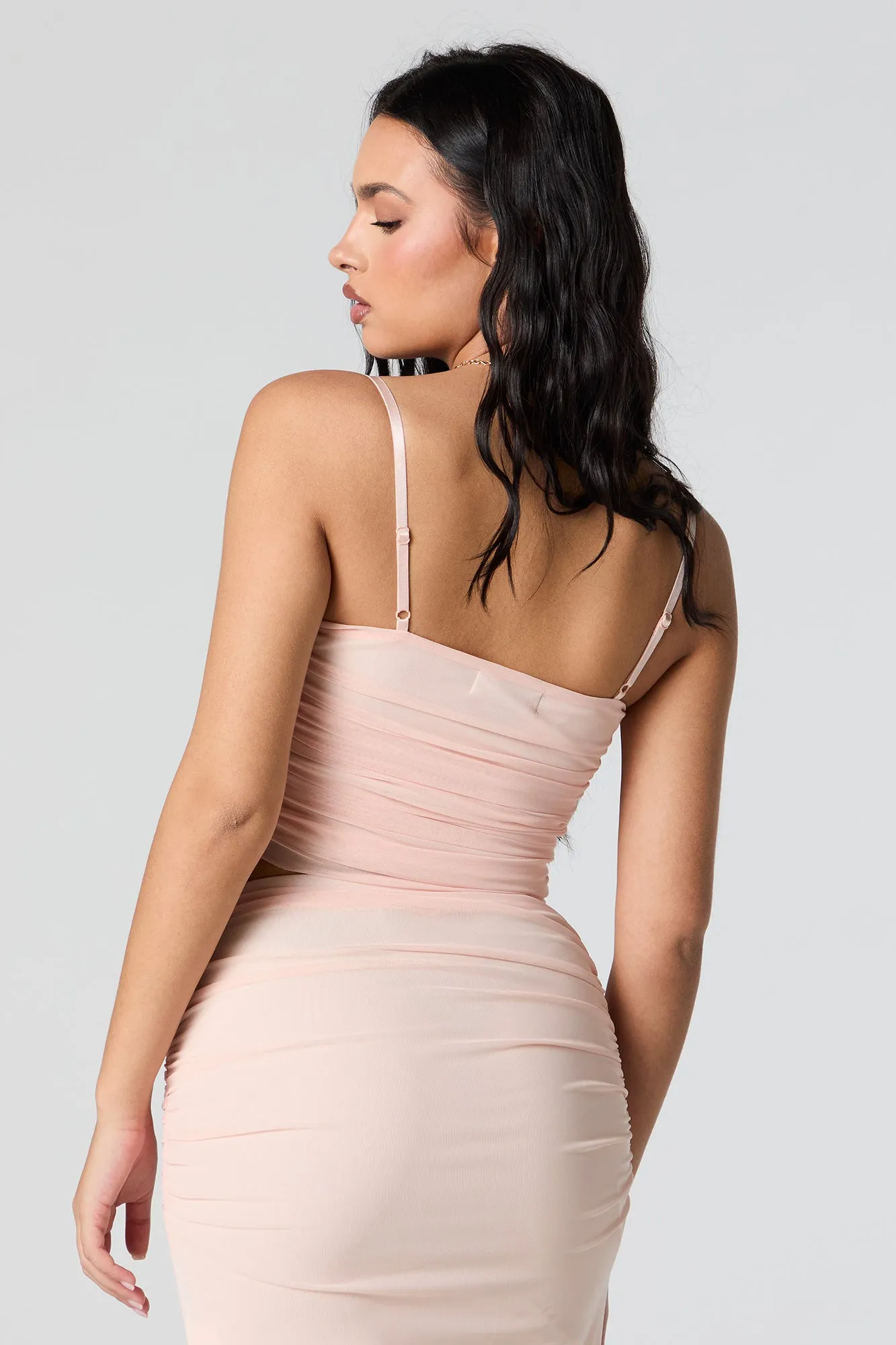 Camisole ruchée en filet sold by Urban Planet product image thumbnail 2