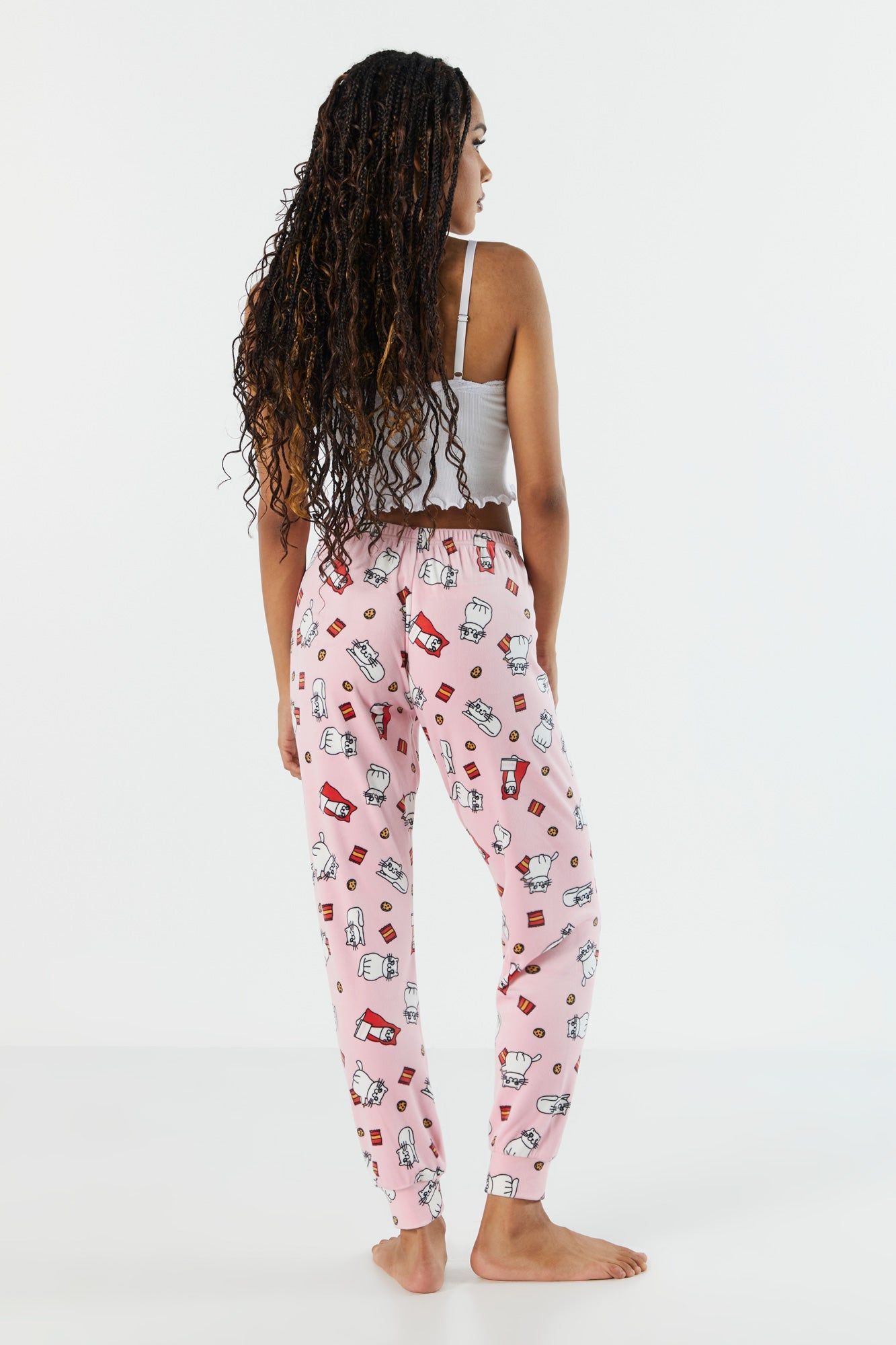 Jogger de pyjama en velours avec motif de chaton et cadeau sold by Urban Planet product image thumbnail 3
