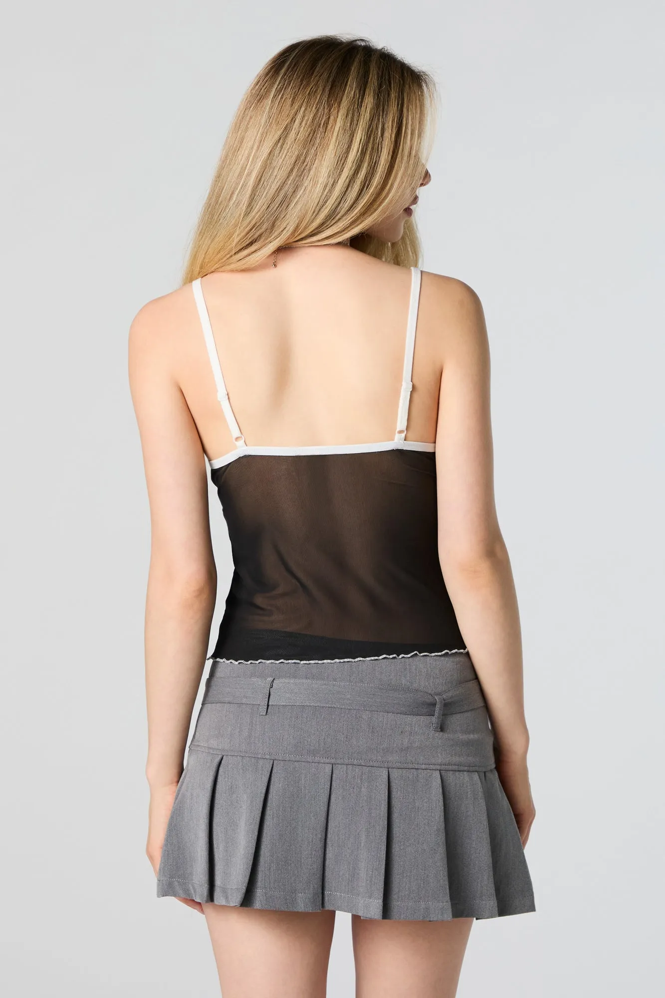 Camisole en filet avec liséré contrastant sold by Urban Planet product image thumbnail 3