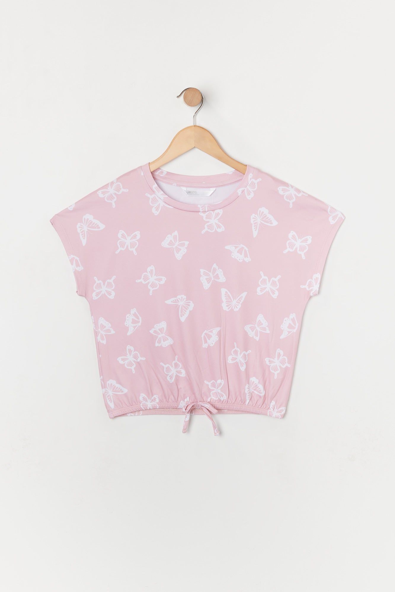 Girls Butterfly Print Front Tie Top sold by Urban Planet