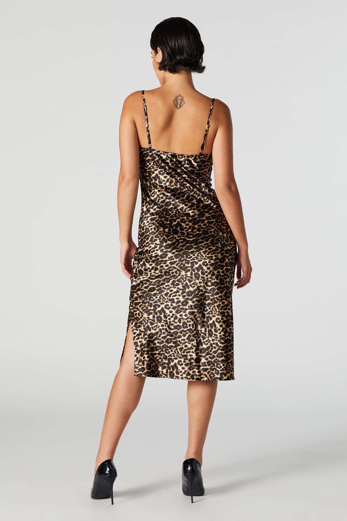 Cheetah Satin Slip Dress sold by Urban Planet product image thumbnail 2