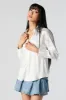 Haut en satin à manches longues avec col sold by Urban Planet