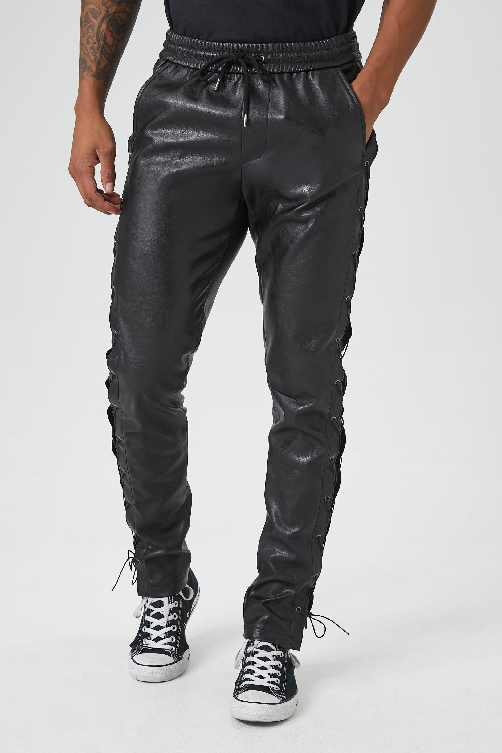Faux Leather Lace-Up Pant sold by Urban Planet