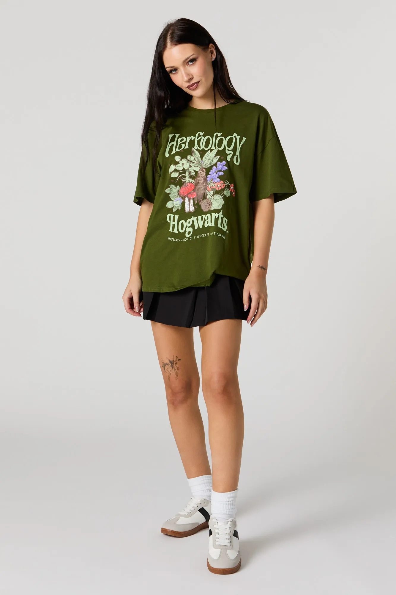 Herbology Hogwarts Graphic Boyfriend T-Shirt sold by Urban Planet product image thumbnail 3