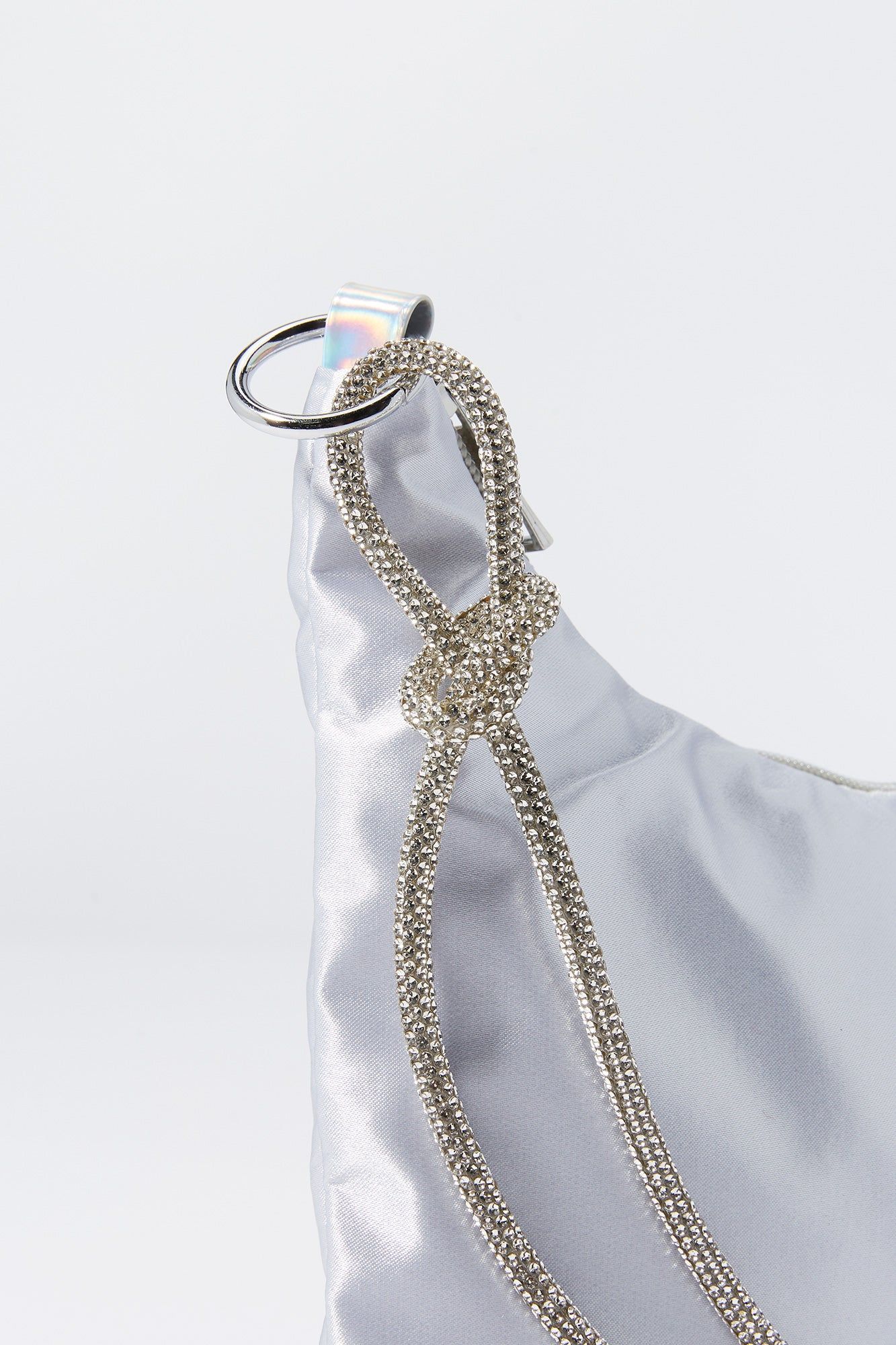 Satin Rhinestone Rope Handle Purse sold by Urban Planet product image thumbnail 4
