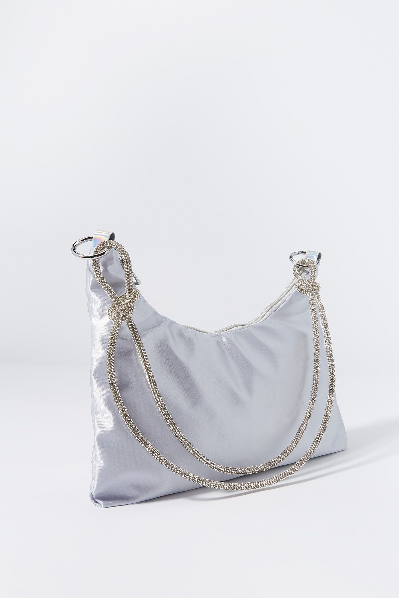 Satin Rhinestone Rope Handle Purse sold by Urban Planet product image thumbnail 3