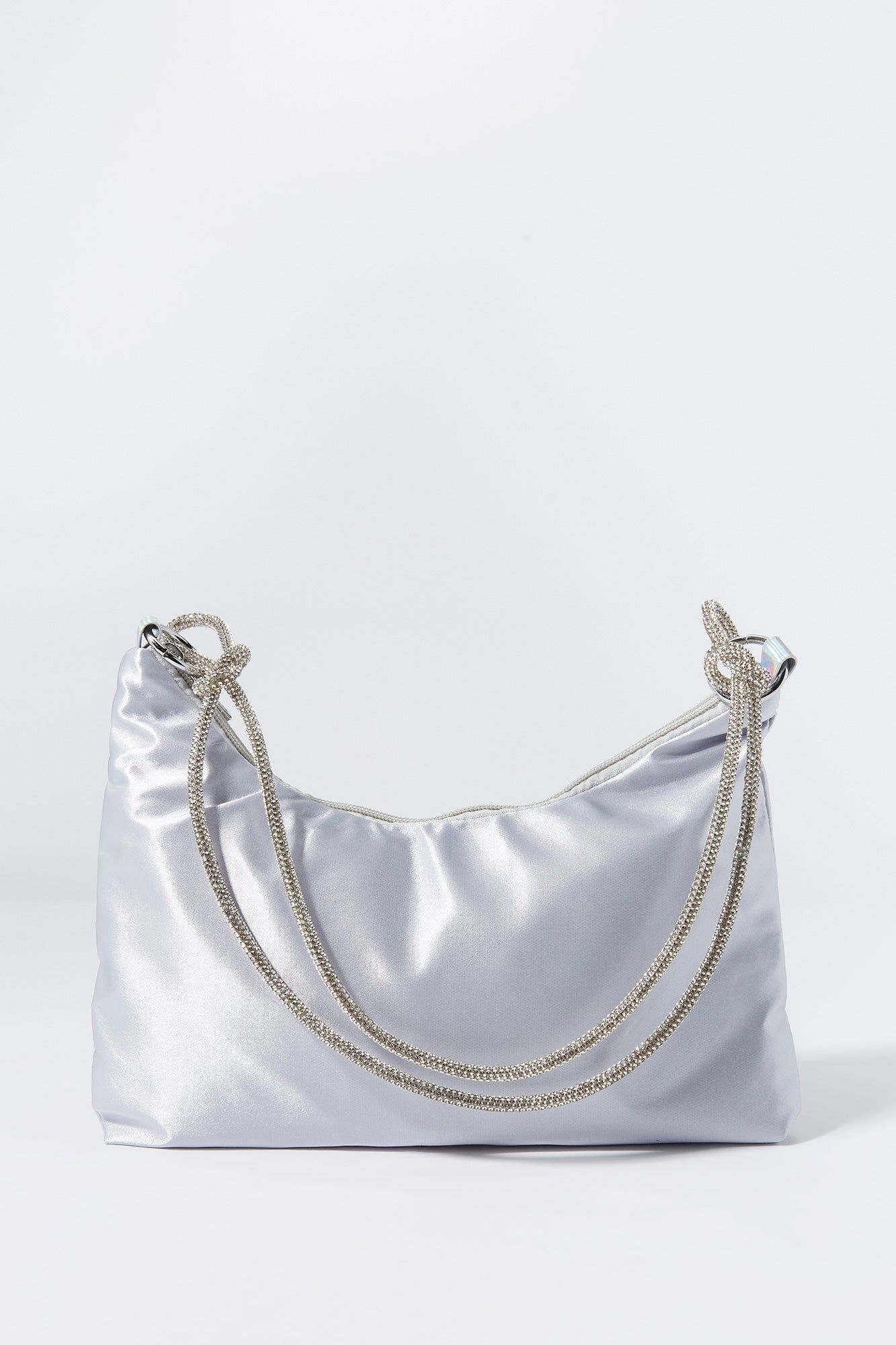 Satin Rhinestone Rope Handle Purse sold by Urban Planet product image thumbnail 2