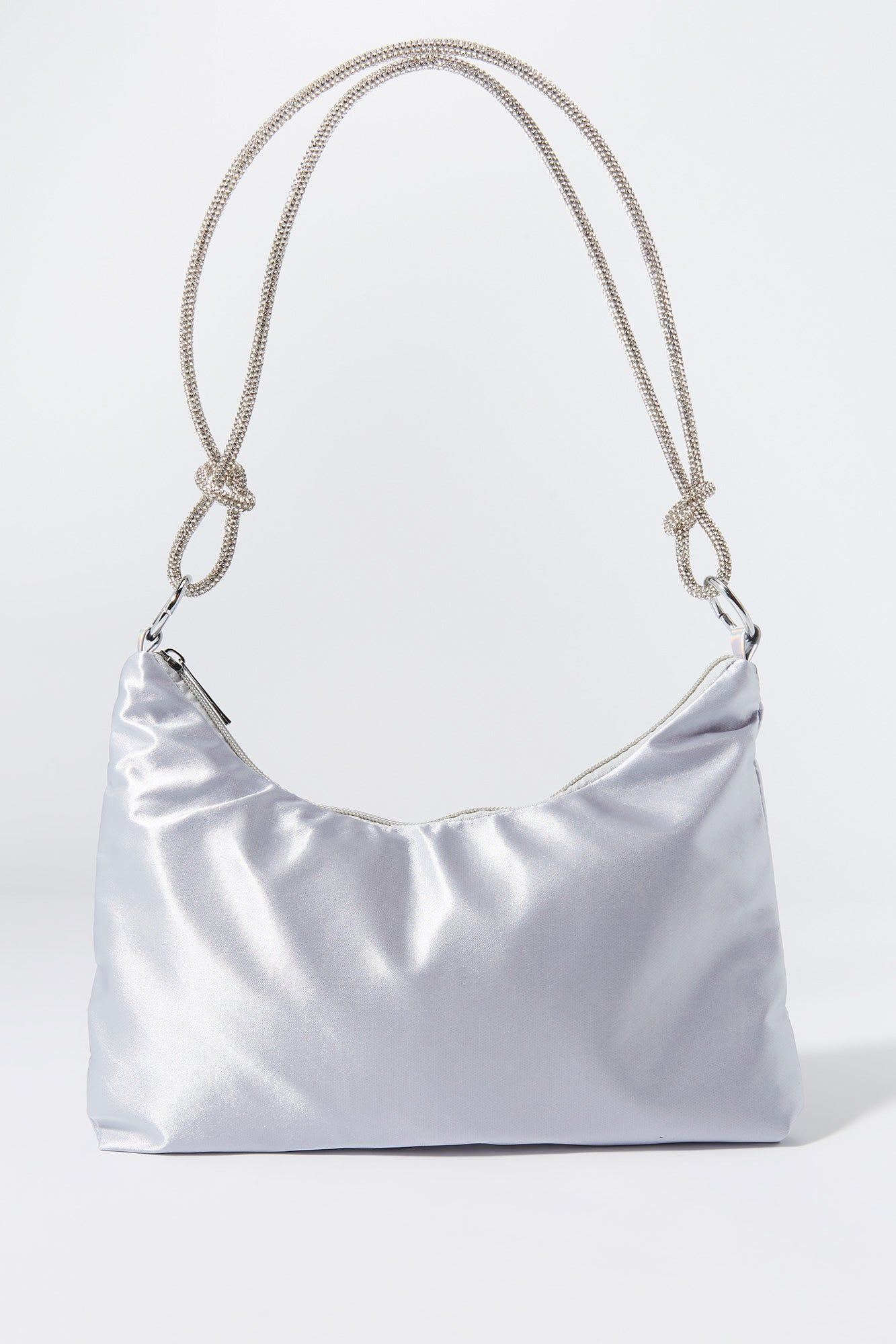 Satin Rhinestone Rope Handle Purse sold by Urban Planet