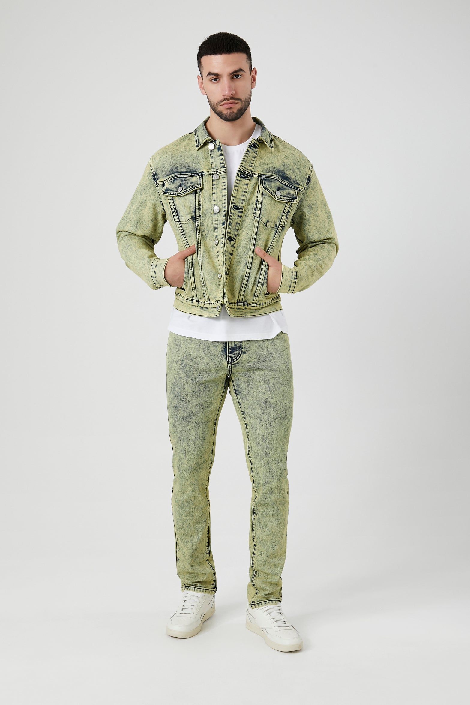 Acid Wash Denim Jacket sold by Urban Planet product image thumbnail 3