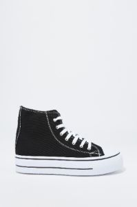 Espadrilles plateforme montantes en toile sold by Urban Planet
