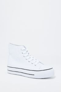 Espadrilles plateforme montantes en toile sold by Urban Planet