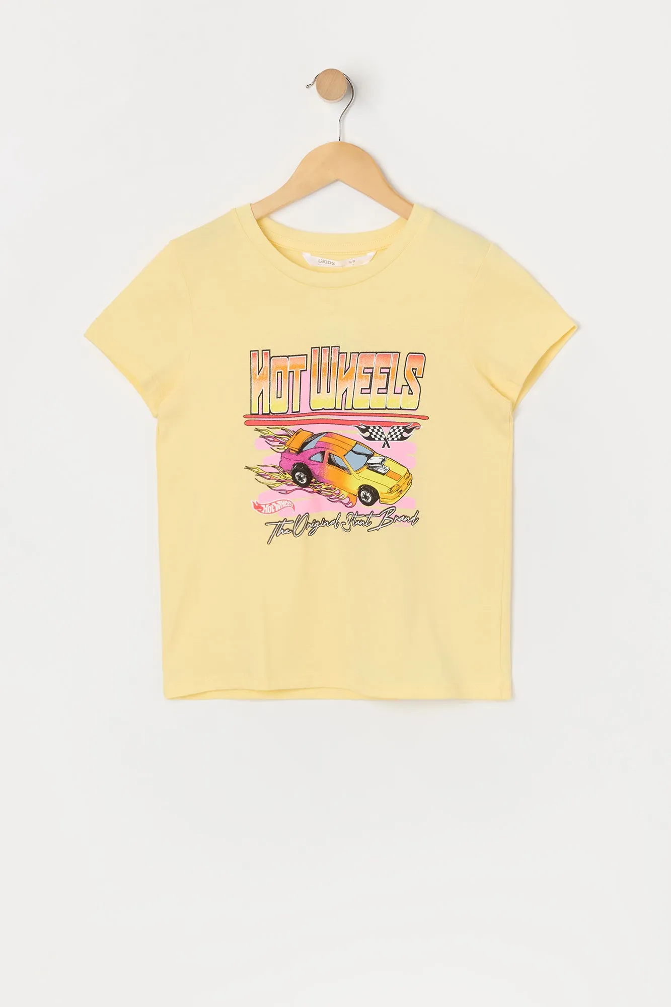 Hot Wheels™ Girls Yellow Graphic T-Shirt sold by Urban Planet
