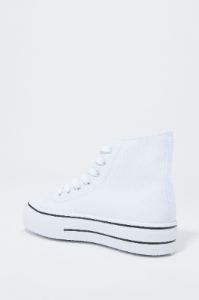 Espadrilles plateforme montantes en toile sold by Urban Planet
