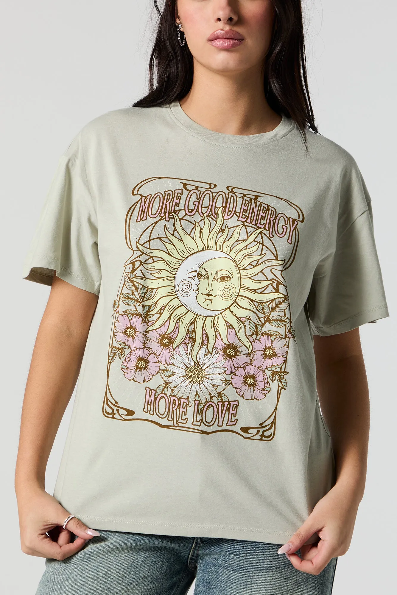 More Good Energy More Love Graphic T-Shirt sold by Urban Planet