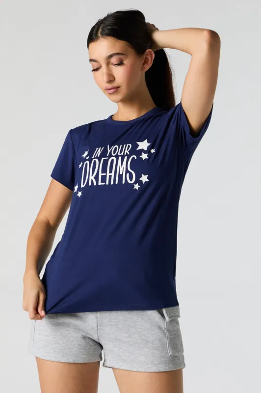In Your Dreams Graphic Pajama T-Shirt sold by Urban Planet