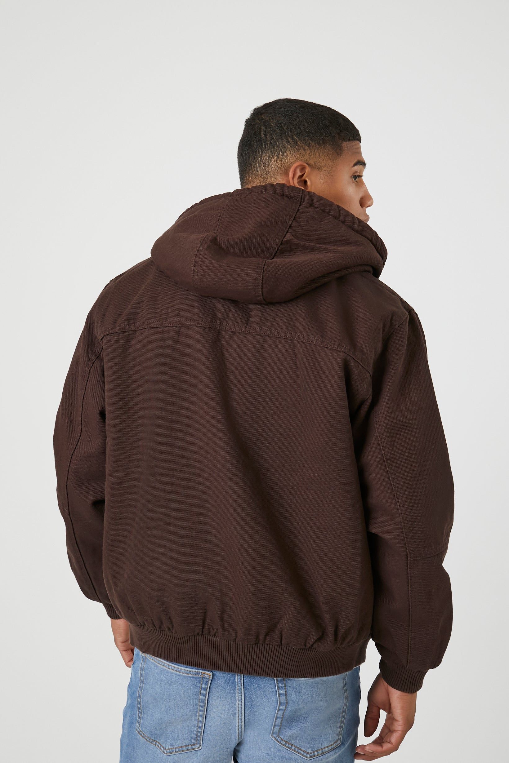 Haut à capuchon avec liséré de similirason et fermeture à glissière sold by Urban Planet product image thumbnail 2