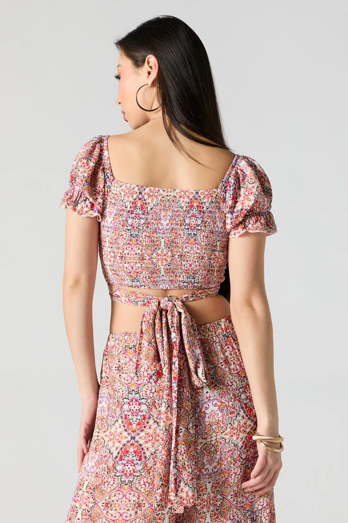 Haut court avec attache au dos et motif cachemire sold by Urban Planet product image thumbnail 2