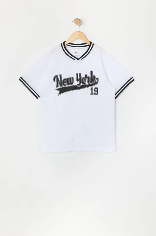 Jersey de baseball en filet à imprimé New York pour garçon sold by Urban Planet