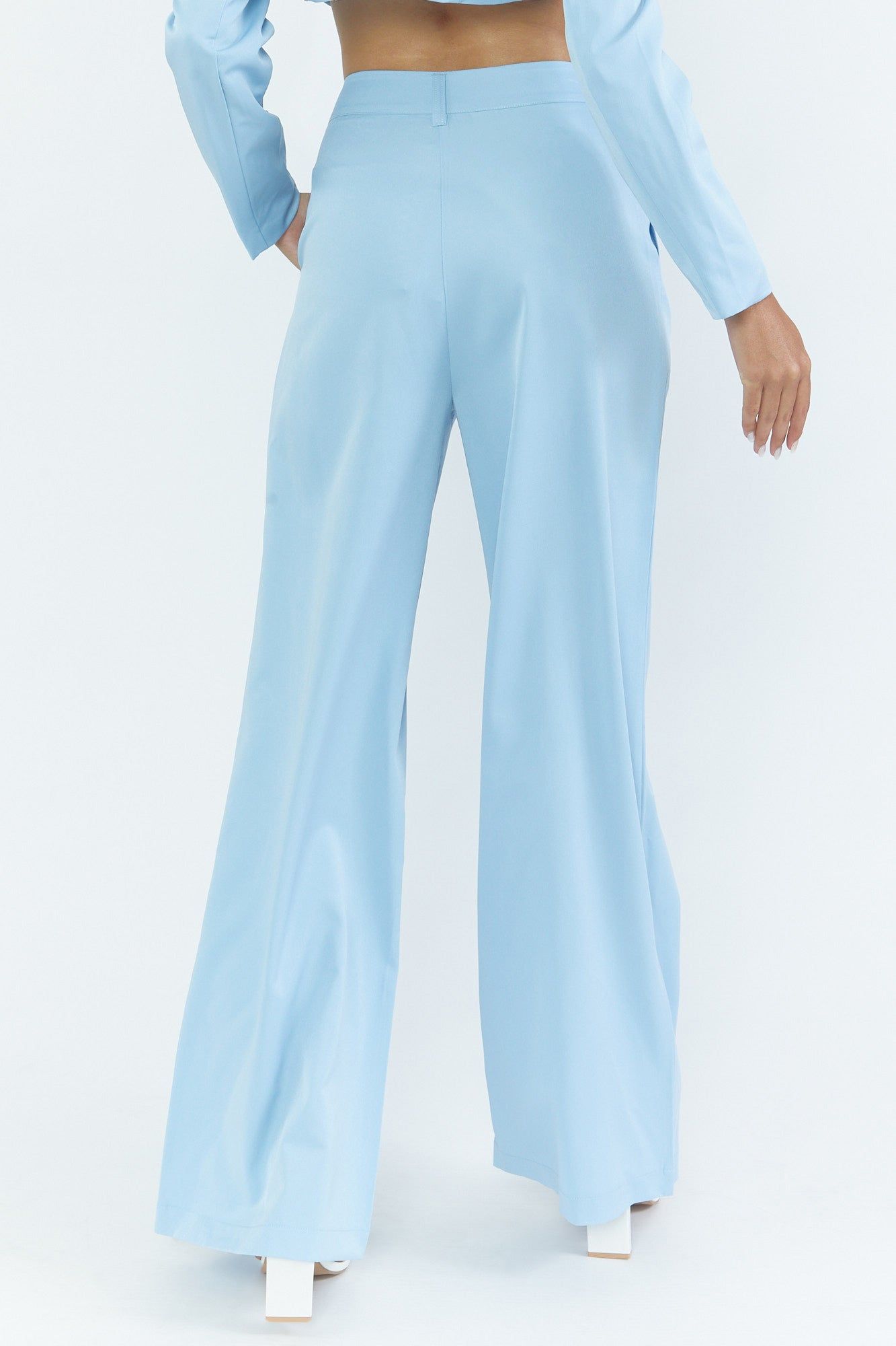 Light Blue High Rise Flare Dress Pant sold by Urban Planet product image thumbnail 4