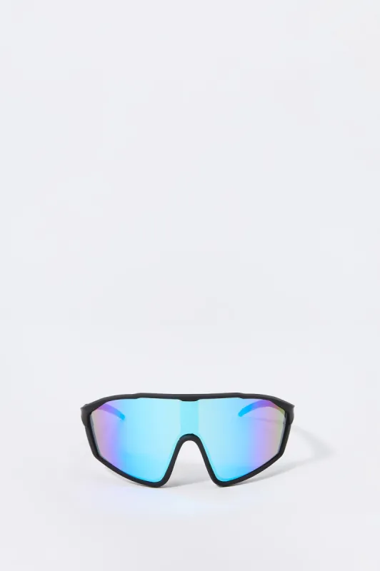 Soft Touch Tinted Shield Sunglasses sold by Urban Planet