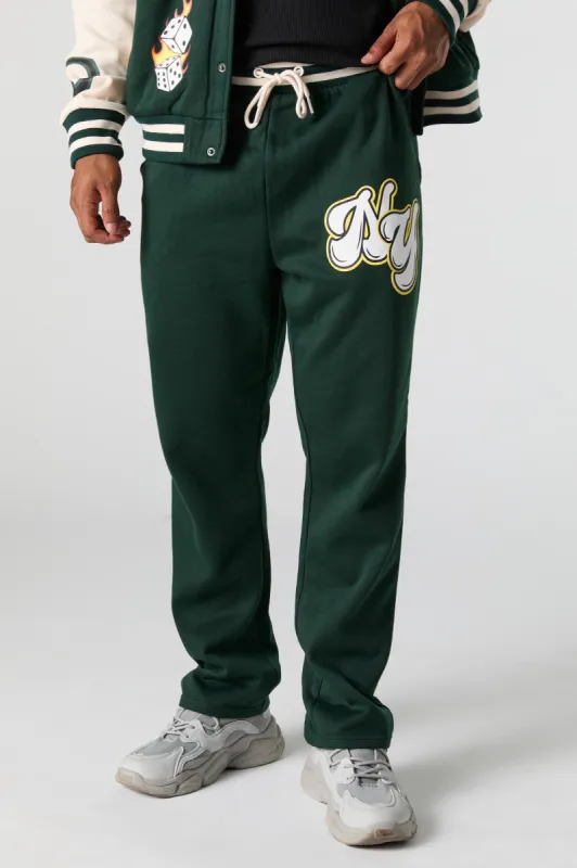 Pantalon collégien en molleton à broderie NY Racing sold by Urban Planet
