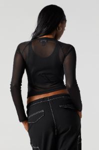 Mesh Long Sleeve Top sold by Urban Planet