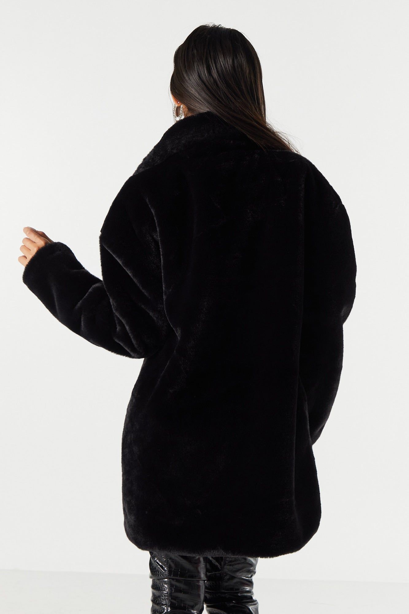 Mid Length Faux Fur Coat sold by Urban Planet product image thumbnail 2