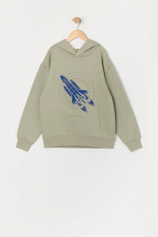 Hut à capuchon en molleton avec motif NASA embossé pour garçon sold by Urban Planet