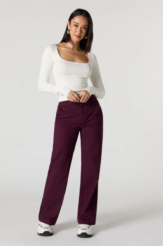 Pantalon habillé à jambe droite en popeline sold by Urban Planet
