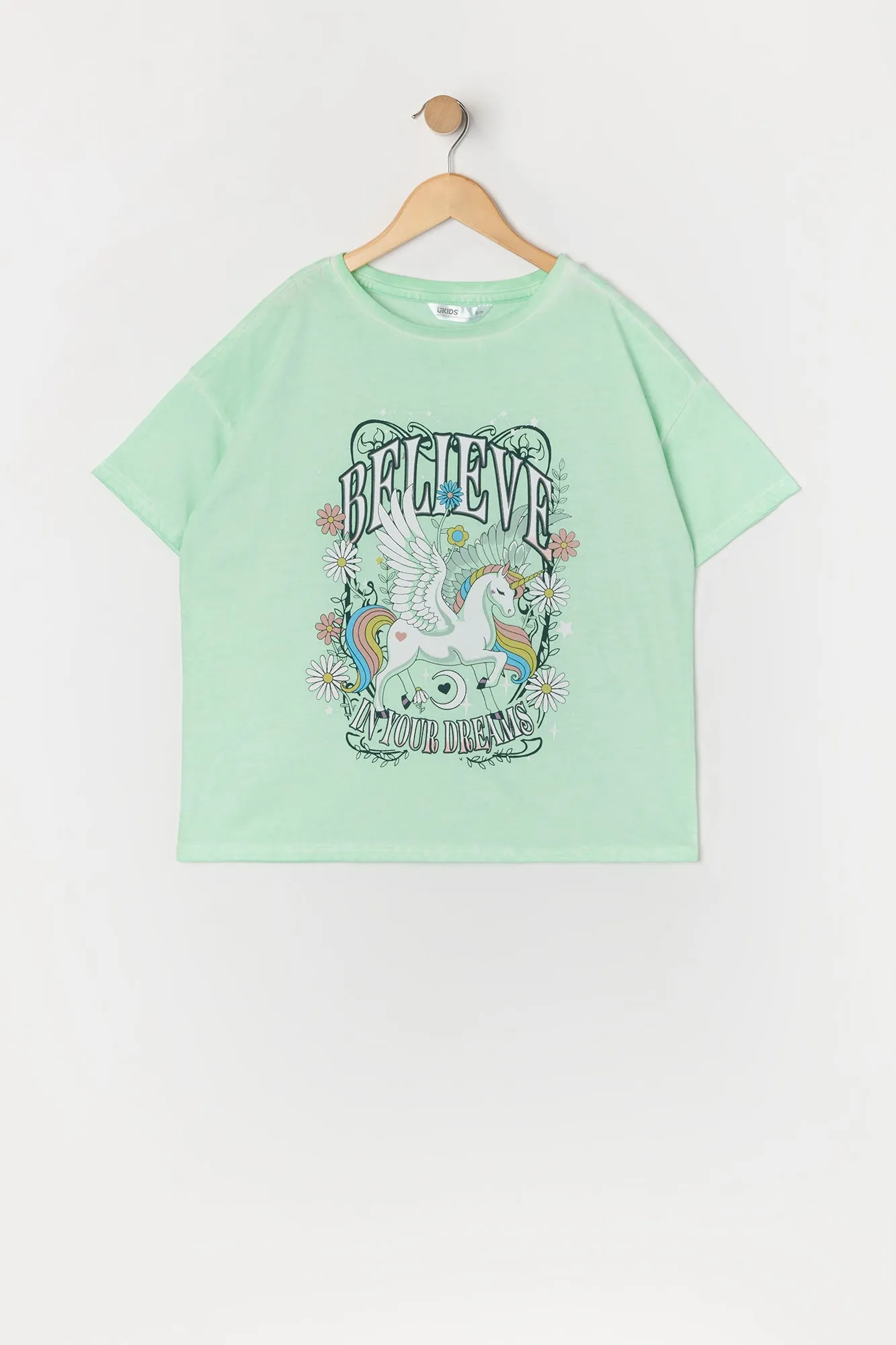 Girls Oversized Believe Graphic T-Shirt sold by Urban Planet