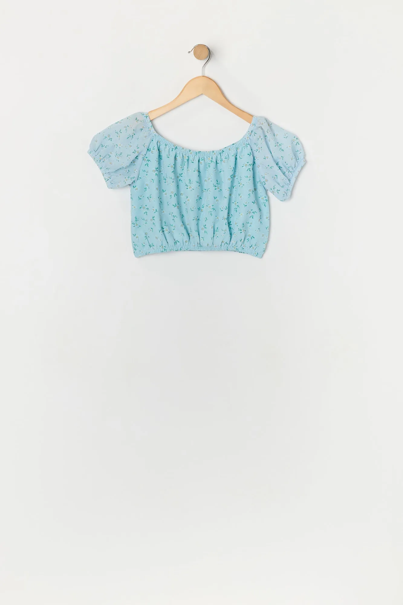 Ensemble avec haut et jupe fleuris bleus pour fille sold by Urban Planet product image thumbnail 2