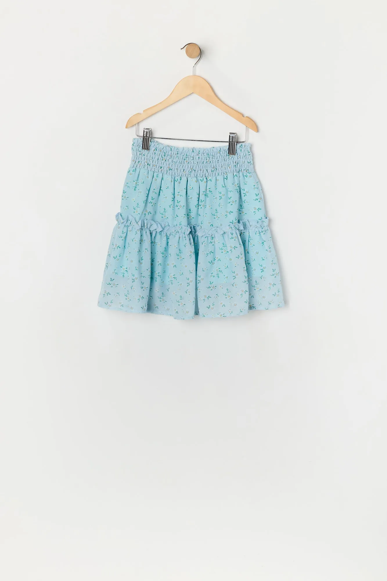 Ensemble avec haut et jupe fleuris bleus pour fille sold by Urban Planet product image thumbnail 4