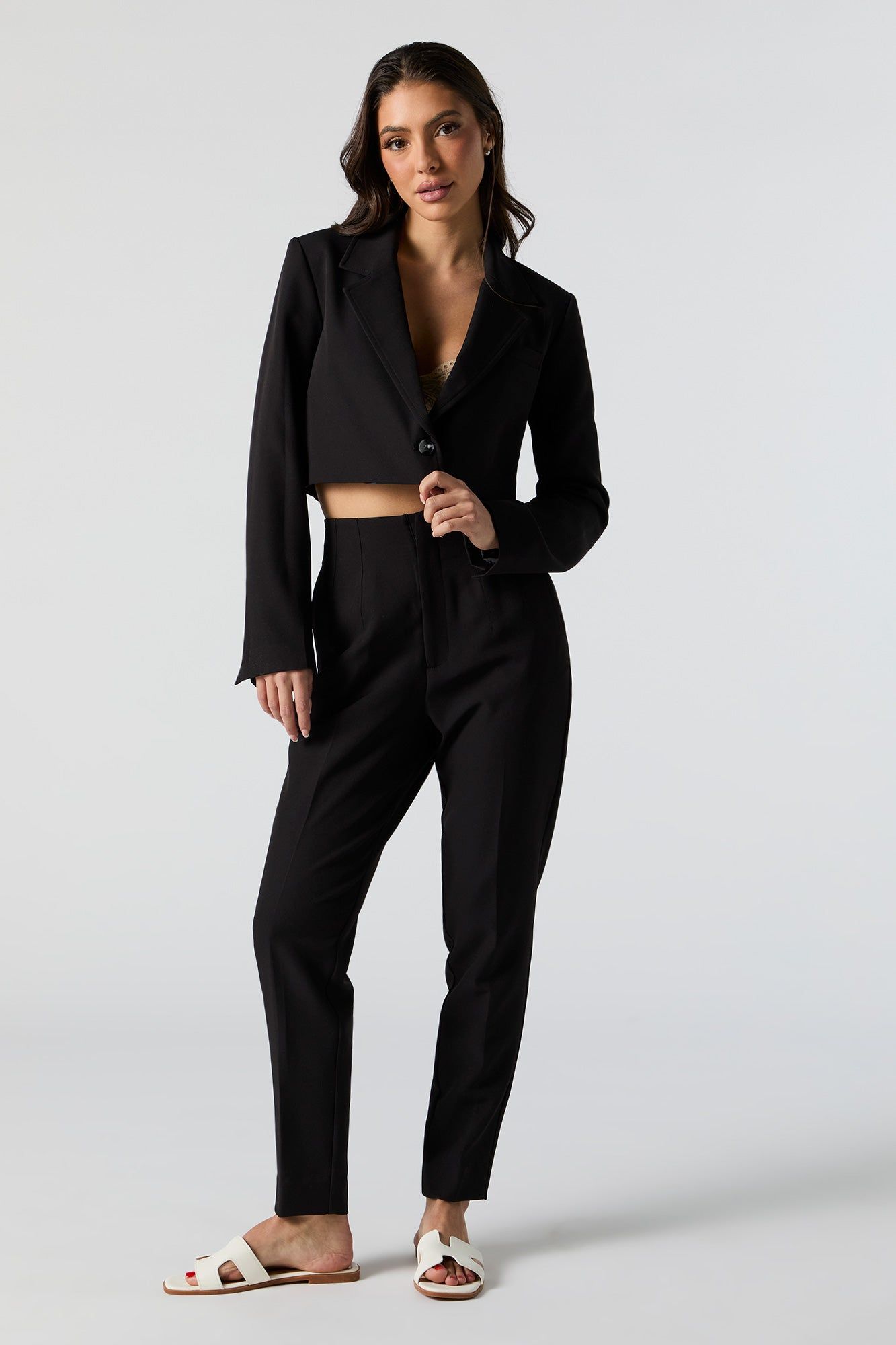 Pantalon habillé plissé mince sold by Urban Planet product image thumbnail 4