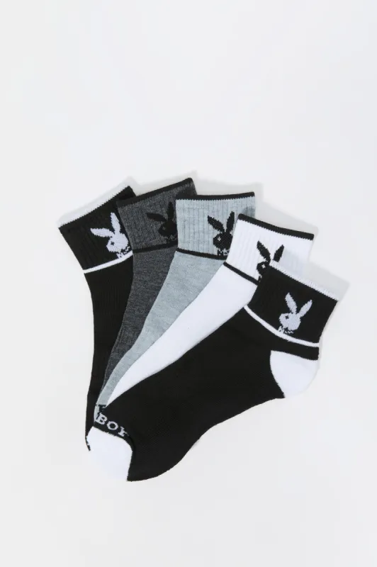 Playboy Quarter Socks (5 Pack) made by Urban Planet