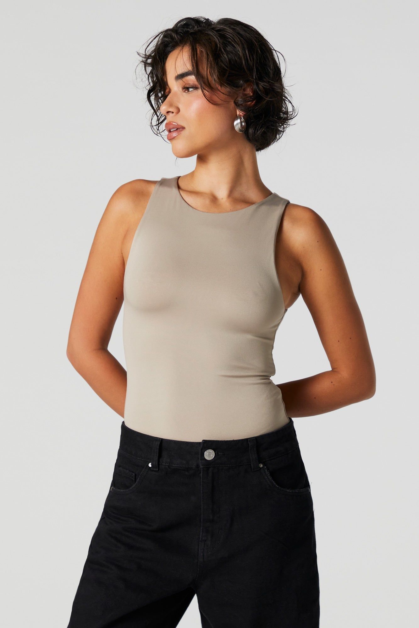 Contour Crewneck Sleeveless Bodysuit sold by Urban Planet product image thumbnail 4