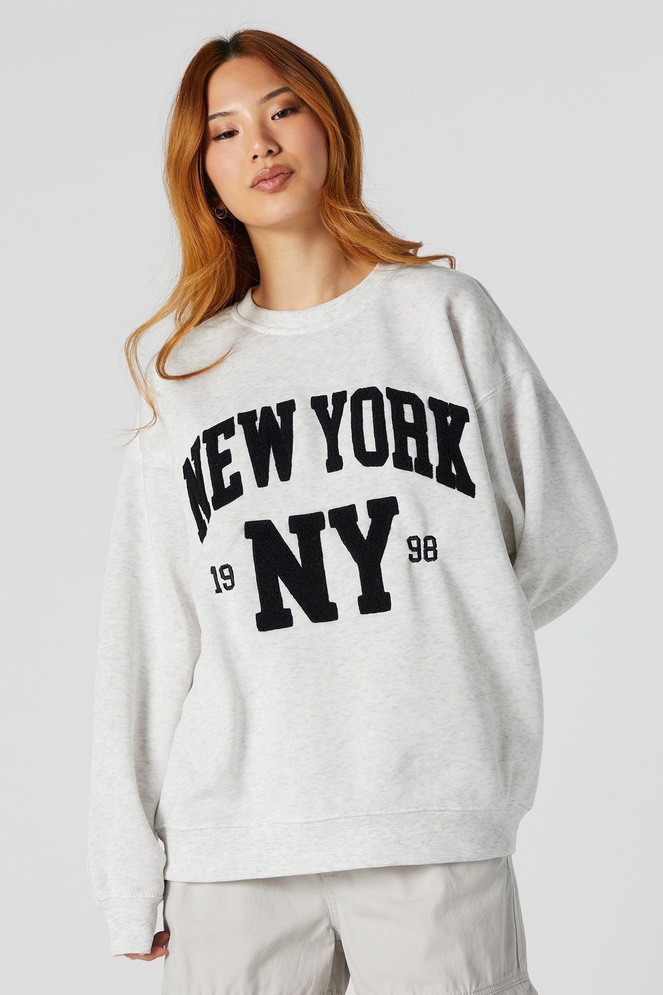 New York Chenille Embroidered Sweatshirt sold by Urban Planet